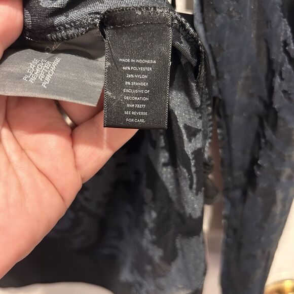 Simply Vera Wang Whimsigoth Velvet Burnout Top XL Teal Gray Fairy Grunge NWT - Picture 8 of 8